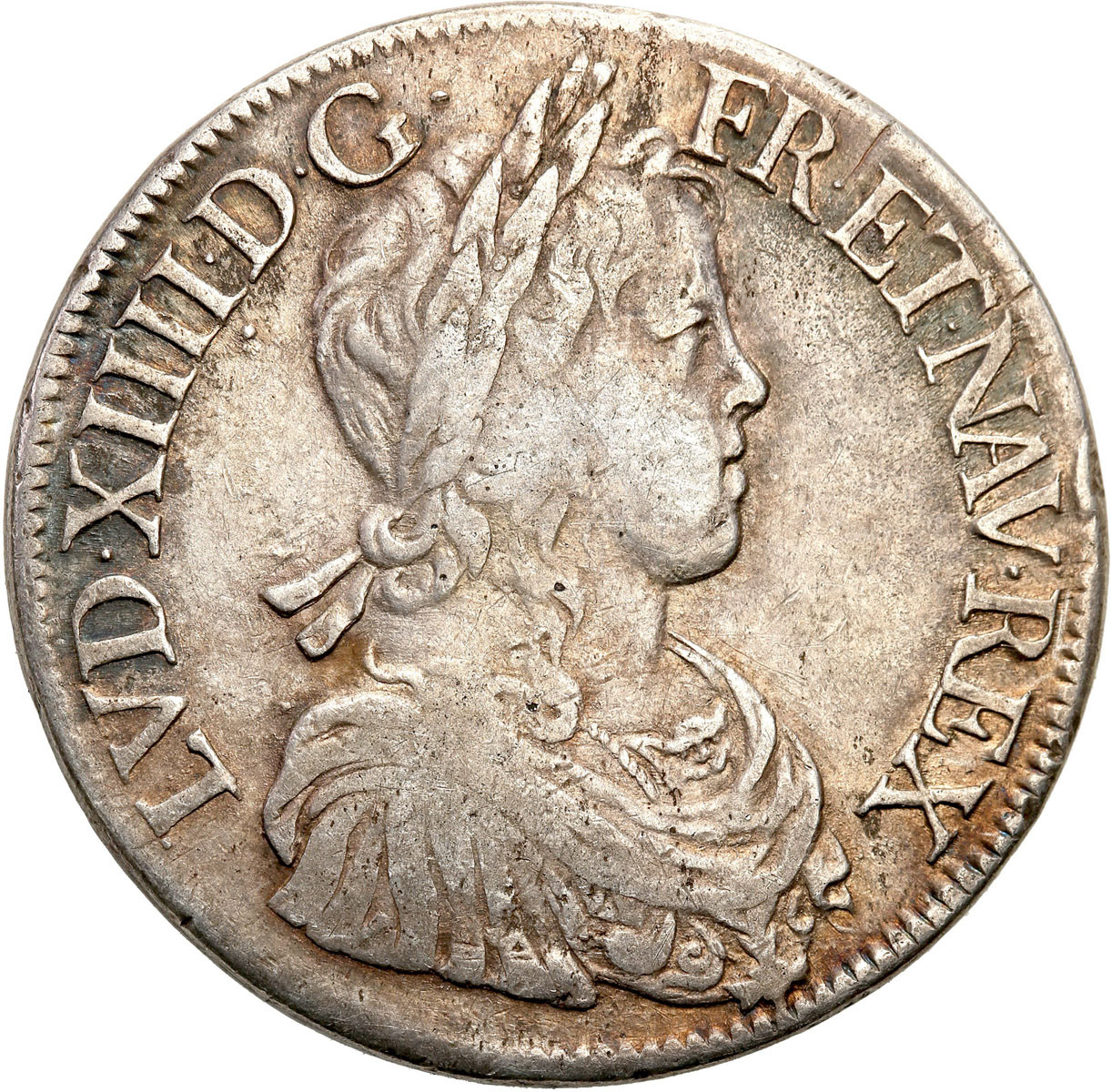 Francja, Ludwik XIV Wielki. Ecu à la mèche longue 1652 A, Paryż